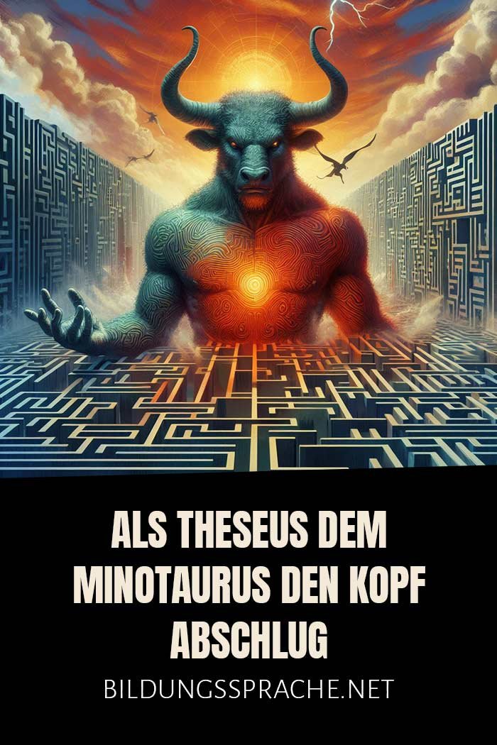 Als Theseus dem Minotaurus den Kopf abschlug